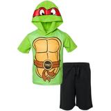 Teenage Mutant Ninja Turtles Raphael Toddler Boys Mesh Athletic Pullover T-Shirt Shorts Outfit Set Toddler to Big Kid
