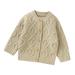 Ketyyh-chn99 Baby Girls Cardigan Baby Girls Long Sleeve Kid Button Sweater Girl Cardigans Sweater Khaki 86