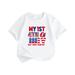 adviicd Baby Clothes Boy Baby Tops Baby Boys Girls Long Sleeve Tees Toddler Graphic Tops White 3-4 Years