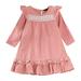 Youmylove Dresses For Girls Kids Toddler Child Baby Girls Patchwork Long Ruffled Sleeve Pincess Dress Outfits