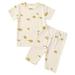 HIBRO Toddler Girl Winter Clothes Teen Girls Fashion 2023 Summer New Children s Pajamas Pure Cotton Skin Friendly Middle And Young Children s Top Baby Clogs Household Clothing Set
