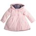 HOANSELAY Baby Girls Solid Color Coat Windproof Long Sleeve Round Collar Hooded Top Purple/ Pink/ Light Pink