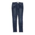 RSQ JEANS Jeans - Mid/Reg Rise Skinny Leg Boyfriend: Blue Bottoms - Women's Size 1 - Dark Wash