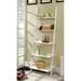 White Contemporary 5-Tier Ladder Shelf Stand