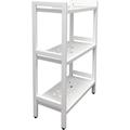 Asta 3-Tier Free Standing Rectangular Bathroom Utility Storage Shelf Rack Powder-Coated Metal Storage Shelf Stand B301 (Pure White) 22 Inches W X 11 Inches D X 35 Inches H