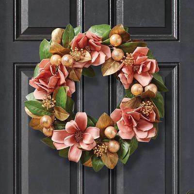 Vintage Magnolia Wreath - Frontgate