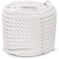 1/2 5/8 3/4 7/8 inch Nylon Twisted Rope - White Pull Rope Cord (7/8 inch x 100 ft)