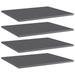 moobody 4 Piece Bookshelf Boards Chipboard Replacement Panels Storage Units Organizer Display Shelves High Gloss Gray for Bookcase Storage Cabinet 23.6 x 19.7 x 0.6 Inches (W x D x H)