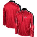 Men's Colosseum Red Utah Utes Marled Half-Zip Jacket