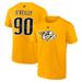 Men's Fanatics Branded Ryan O'Reilly Gold Nashville Predators Authentic Stack Name & Number T-Shirt