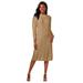 Plus Size Women's Cable Sweater Dress by Jessica London in Soft Camel (Size 26/28)