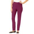 Plus Size Women's Flex-Fit Pull-On Straight-Leg Jean by Woman Within in Deep Claret (Size 38 WP) Jeans