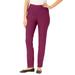 Plus Size Women's Flex-Fit Pull-On Straight-Leg Jean by Woman Within in Deep Claret (Size 38 WP) Jeans