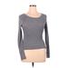 Mossimo Supply Co. Pullover Sweater: Gray Color Block Tops - Women's Size X-Large