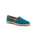 Women's Estelle Flat by Trotters in Aqua Canvas (Size 7 M)