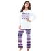 Plus Size Women's Long Sleeve Knit PJ Set by Dreams & Co. in Evening Blue Fair Isle (Size 26/28) Pajamas