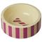 Rice - Melamine Pet Bowl for Food and Water Gr Large maroon / striped bone