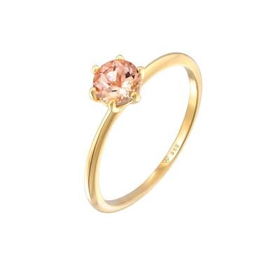 Elli PREMIUM - Morganit Solitär Verlobungsring 585 Gelbgold Ringe 1 ct Damen (303.99 € / 1 ct) Image