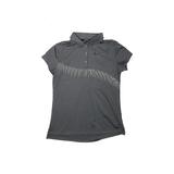 Nike Golf Short Sleeve Polo Shirt: Gray Tops - Kids Girl's Size Small