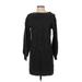 Madewell Casual Dress - Sweater Dress: Black Marled Dresses - Women's Size X-Small