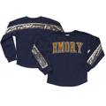 Girls Youth Gameday Couture Navy Emory Eagles Guess Who's Back Long Sleeve T-Shirt