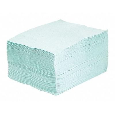 SPILLTECH GNPF100H Sorbent Pad, 26 gal, 15 in x 19 in, Universal, Green, 100 PK