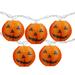 10-Count Orange Jack-O-Lantern Paper Lantern Halloween Lights 8.5ft White Wire