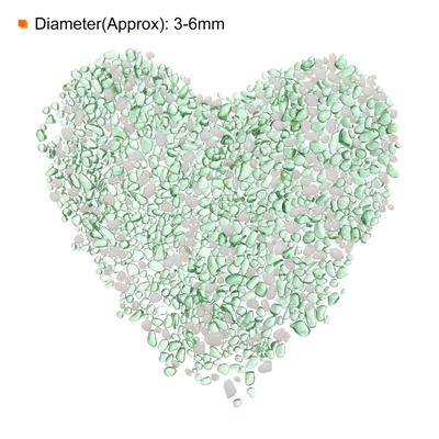 3-6mm Glass Stones Pebbles for Vase Filler Aquarium, Green White - Green White