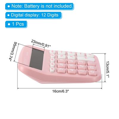 Desk Calculator, Standard Function 12 Digits LCD Display Calculator