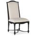 Ciao Bella Upholstered Back Side Chair, Distressed Black - 23"W x 43"H x 26"D