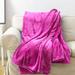 Solid Color Coral Fleece Plush Microfiber Blanket