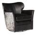 Kato Leather Swivel Chair w/ Salt Pepper HOH - 29"W x 31.5"H x 32.5"D