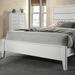 Kawi Contemporary White Wood Panel Bed by Furniture of America
