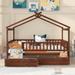 Elegant Design Full Size Daybed Wood Bed Kids Bed with Two Drawers