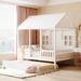 Roof and Windows Design Full Size House Bed Kids Bed With Twin Size Trundle