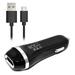 For Cat S 40 Black Rapid Car Charger Micro USB Cable Kit [2.1 Amp USB Car Charger + 5 Feet Micro USB Cable] 2 in 1 Accessory Kit