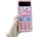 Cute Women Case for Z Flip 3 Kawaii Case Pink Phone Print for Galaxy Z Flip 3 Lovely Girly Case Protective Phone Case for Samsung Galaxy Z Flip 3 (Pink Phone)