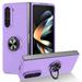 Elepower for Galaxy Z Fold 5 (7.6 2023) Case with 360Â° Rotating Kickstand Megnetic Car Mount Tempered Glass Screen Protector Rugged Heavy Duty Protective Full Protective Cover Purple