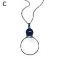 Vintage Crystal Magnifying Glass Necklace Pendants Day Mother s Gift C8L3