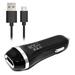 For LG K30 2018 Black Rapid Car Charger Micro USB Cable Kit [2.1 Amp USB Car Charger + 5 Feet Micro USB Cable] 2 in 1 Accessory Kit