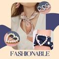 KIHOUT Sale Ladies Fashion Retro Scarf And Shirt Clip Button Pearl Corner Knot Button