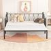 Twin Size Daybed Metal Sofa Bed with Twin Trundle, Premium Steel Slats Support, Perfect for Bedroom or Living Room Ambiance