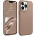 Shockproof Designed for iPhone 13 Pro Case Liquid Silicone Phone Case with [Soft Anti-Scratch Microfiber Lining] Drop Protection 6.1 inch Slim Thin Cover (Light Brown)