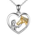 KIHOUT Fire Sale Heart Necklace For Girls Sterling Horse Jewellery Horse Gifts For Women Necklace Mother s Day Gift Gifts For Girls