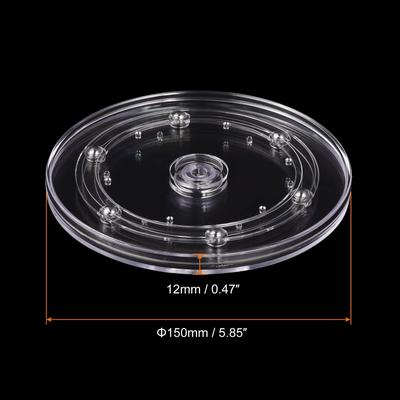 6inch Rotating Swivel Stand with Steel Ball Lazy Susan Base Turntable Clear