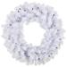 Pre-Lit Geneva White Spruce Artificial Christmas Wreath, 24-Inch, Blue Lights