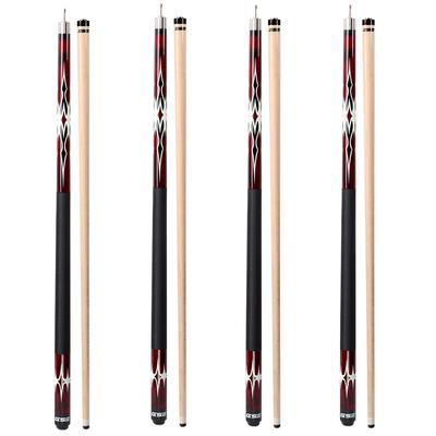 GSE™ Set of 4 Canadian Maple Hardwood Billiard Pool Cue Sticks. 58