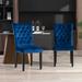 Modern Style Velvet Upholstered Dining Chairs (Set of 2)