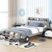 Twin Size Car-Shaped Platform Bed,Twin Bed with Storage Shelf for Bedroom