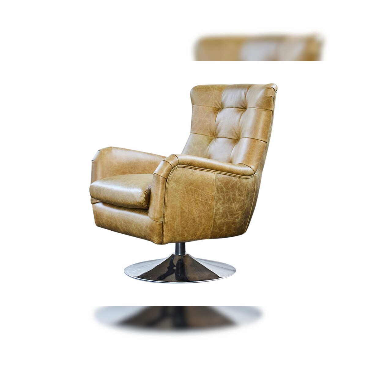 KAWOLA Sessel Relexa Leder olivgrün B/H/T: 69x77x95cm Image